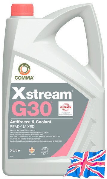 Антифриз красный готовый к использов.VW,Audi,MAN 324,MB 325.5,BS-6580-2010 COMMA, XSM5L