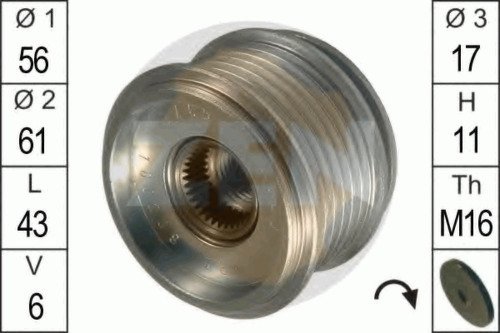 Ременный шкив генератора ERA, ZN5378