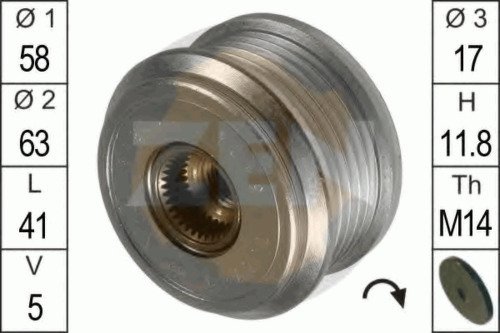 Ременный шкив генератора ERA, ZN5424