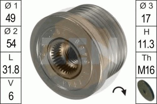 Ременный шкив генератора ERA, ZN5458