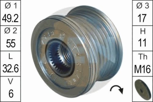 Ременный шкив генератора ERA, ZN5493