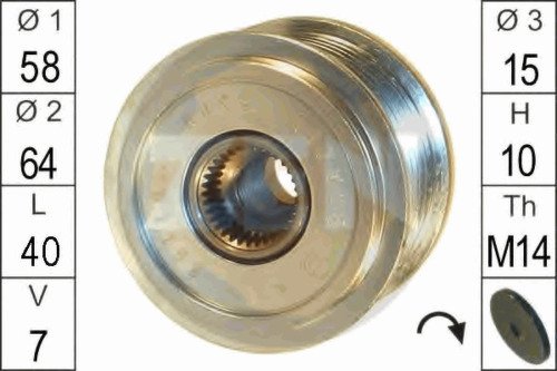 Ременный шкив генератора ERA, ZN5509