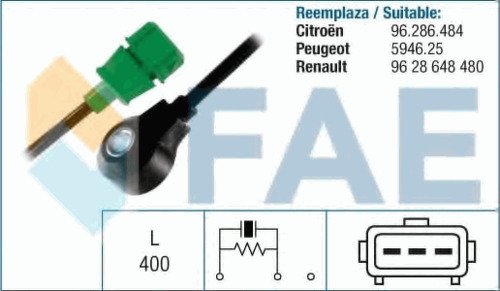 Датчик детонации FAE, 60103
