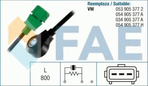 Датчик детонации FAE, 60108