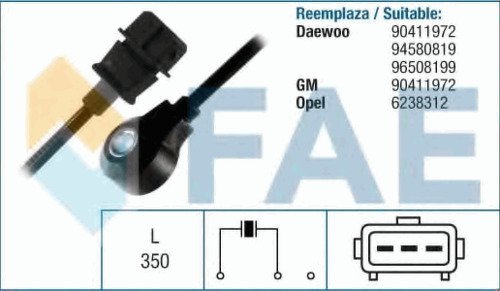 Датчик детонации FAE, 60130