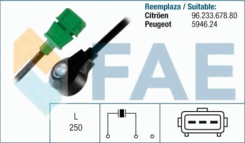 Датчик детонации FAE, 60134