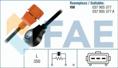 Датчик детонации FAE, 60138
