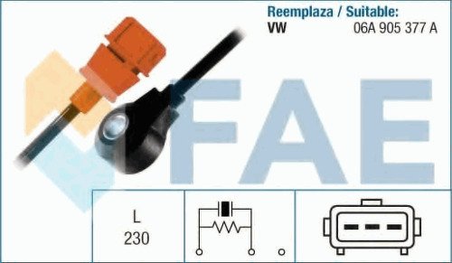 Датчик детонации FAE, 60139