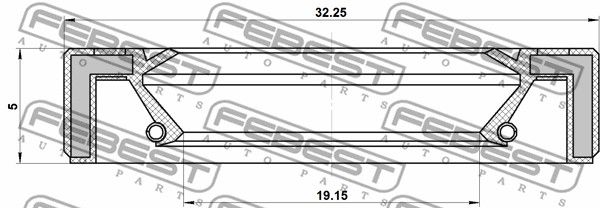 Прокладка масляного насоса FEBEST, 95GAY21320505R