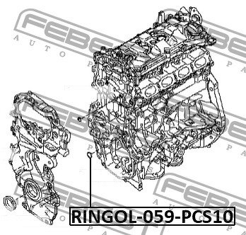 Прокладка масляного насоса FEBEST, RINGOL059PCS10