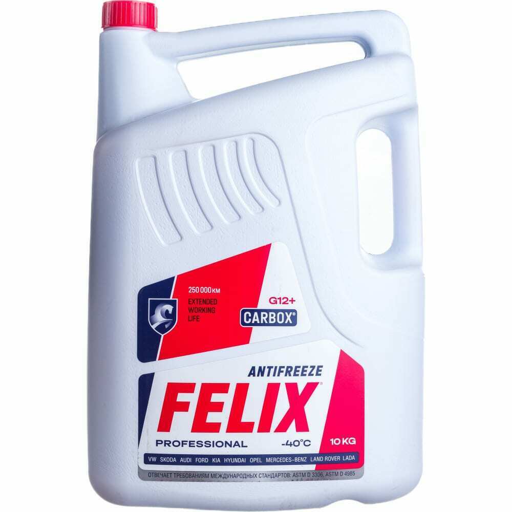 Антифриз felix carbox g12+ готовый красный, 10л FELIX, 430206020
