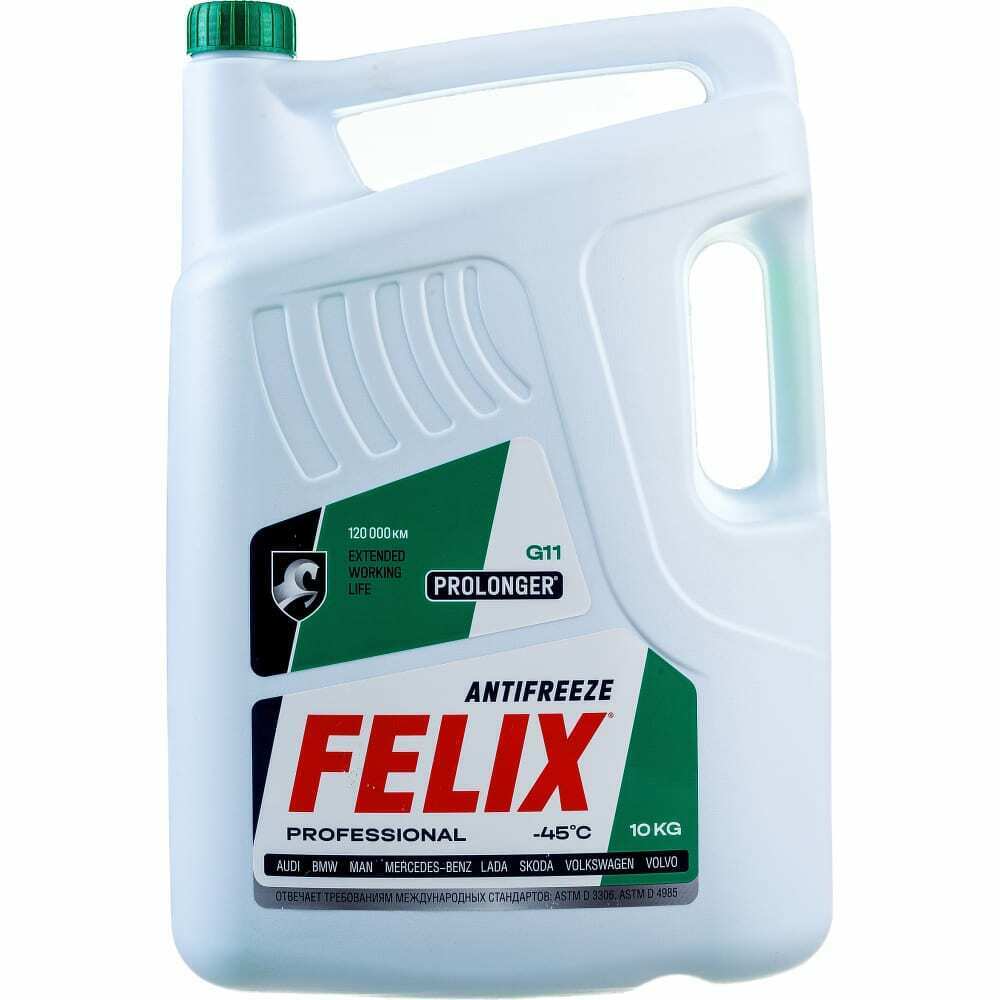 Антифриз felix prolonger-40 g-11 (10кг) зеленый FELIX, 430206021