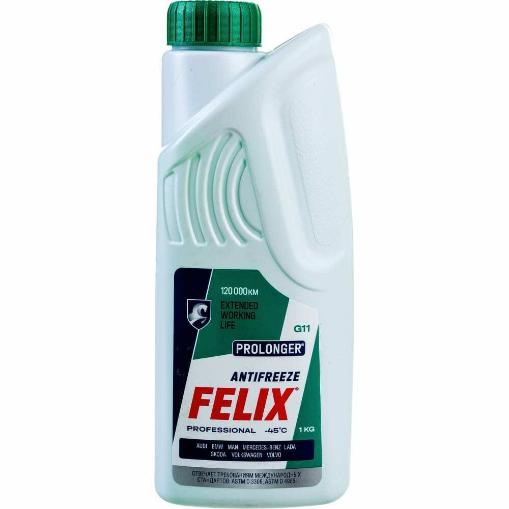Антифриз felix prolonger-40 g-11 (1кг) зеленый FELIX, 430206030