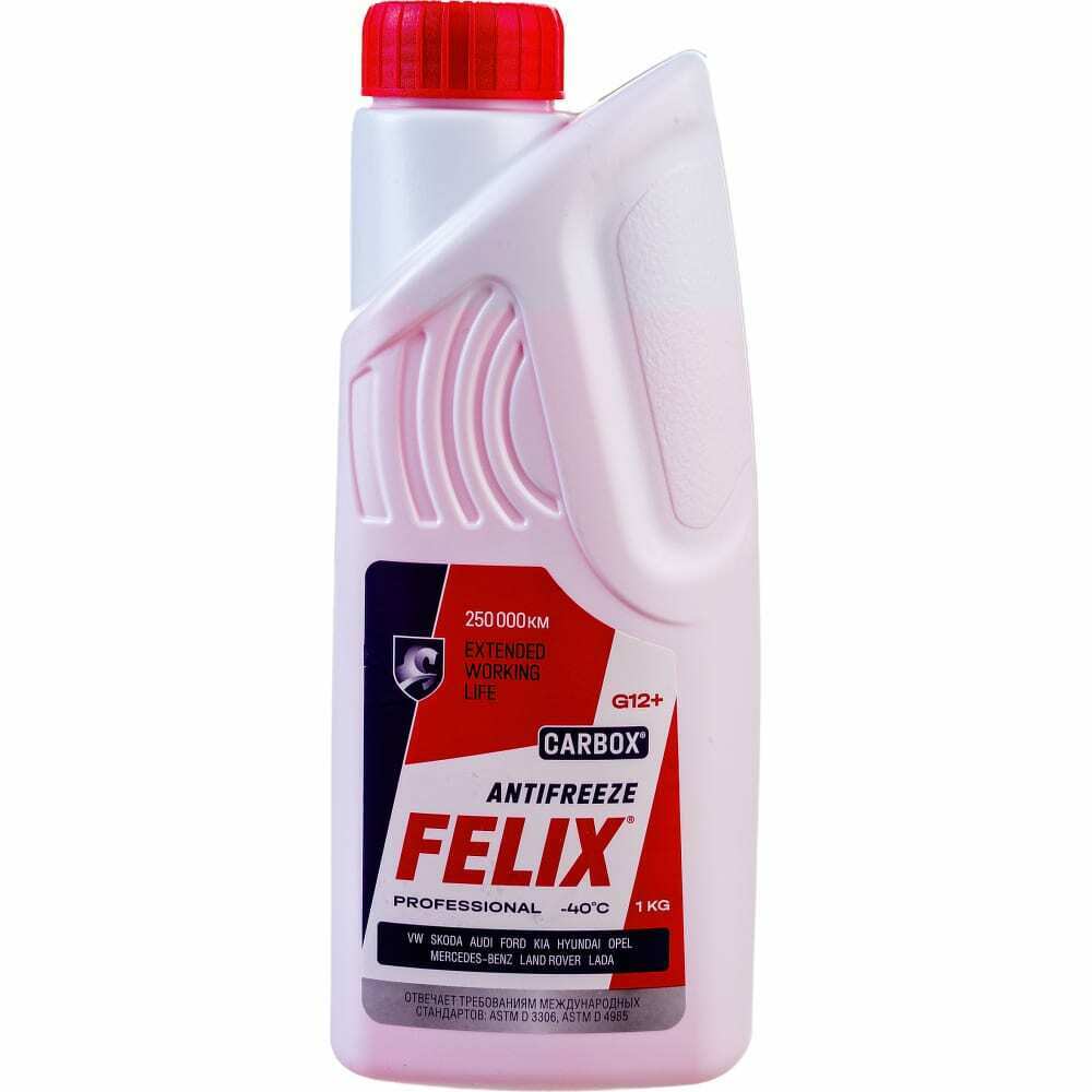 Антифриз felix carbox g12+ готовый красный, 1л FELIX, 430206032