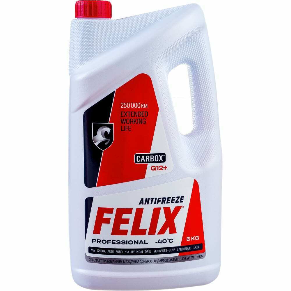 Антифриз FELIX Carbox G12+ красный, 5кг FELIX, 430206033