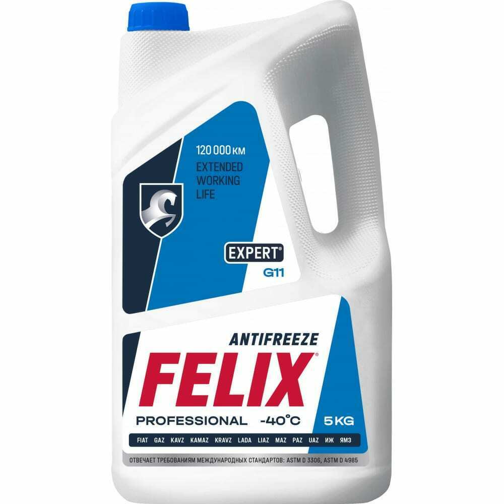 Антифриз 5кг синий felix expert g11 (-40) FELIX, 430206058