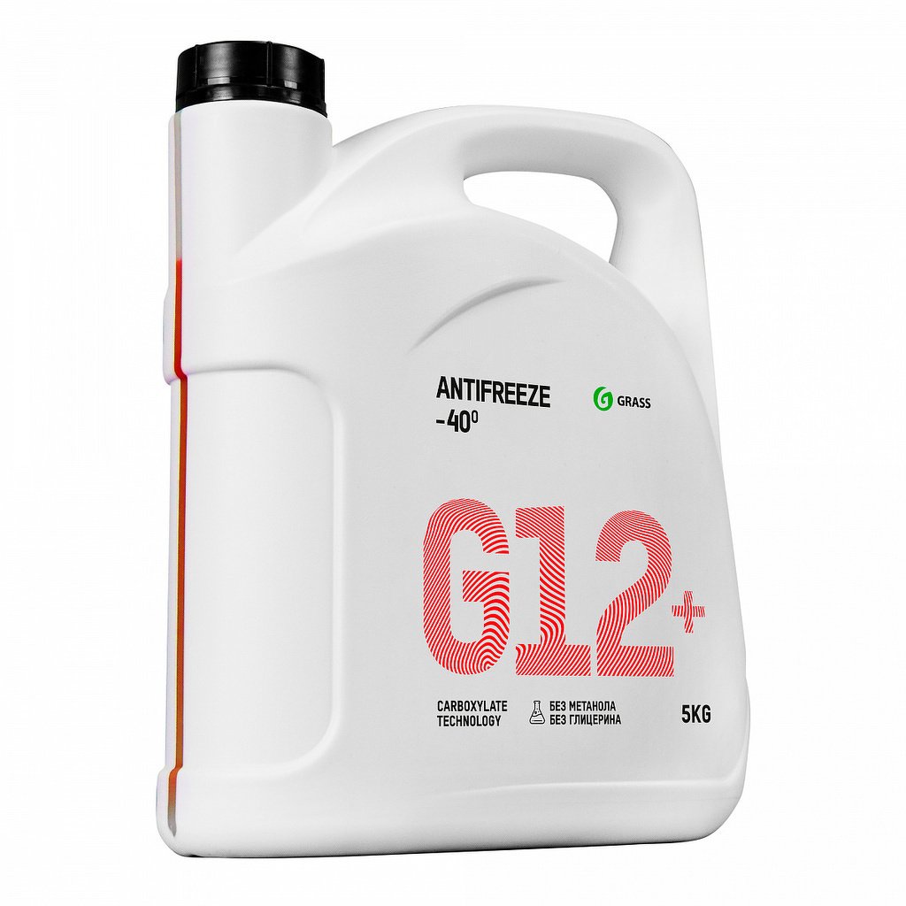 Антифриз! G12+ -40 готовый 5кг красный GRASS, 110332
