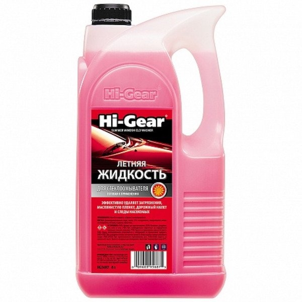 Жидкость для стеклоомывателя летняя 4l HI-GEAR, HG5687