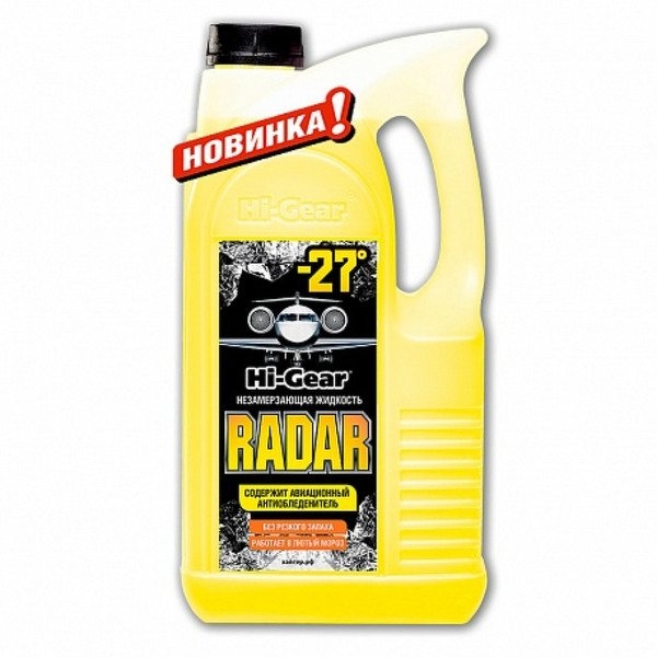 Жидкость стеклоомывающая hi-gear radar -27°c, 4л HI-GEAR, HG5688