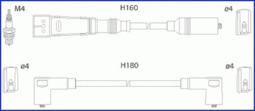 Комплект проводов HUCO, 134705