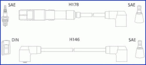 Комплект проводов HUCO, 134755