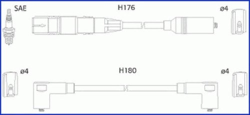 Комплект проводов HUCO, 134766