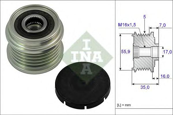 Шкив генератора INA, 535000710