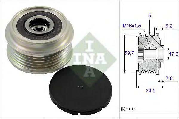 Шкив генератора INA, 535003410