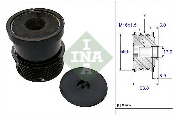 Шкив генератора INA, 535007030