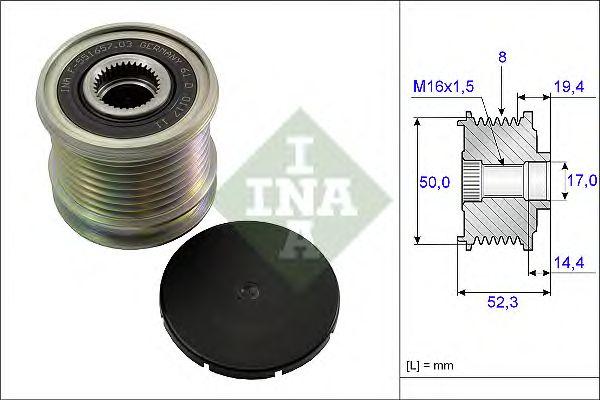 Шкив генератора INA, 535011110