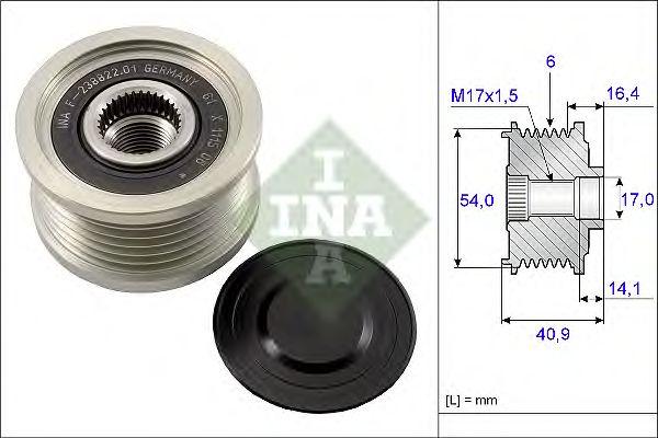 Шкив генератора INA, 535011210