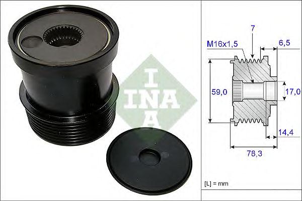Шкив генератора INA, 535012010