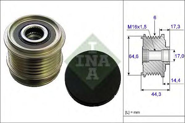 Шкив генератора INA, 535013010