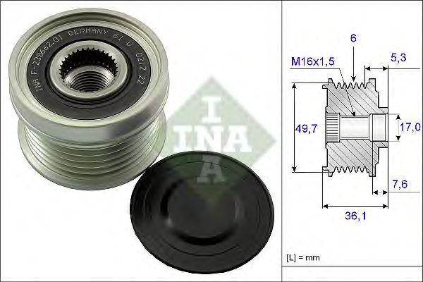 Шкив генератора INA, 535013410