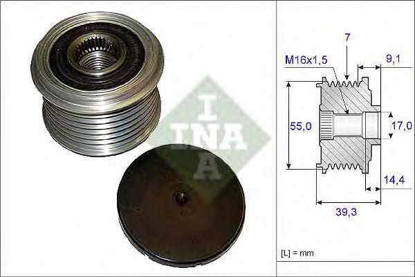 Шкив генератора INA, 535014210