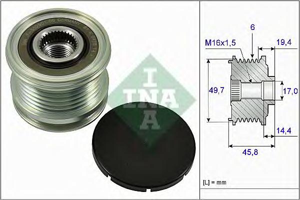 Шкив генератора INA, 535016810