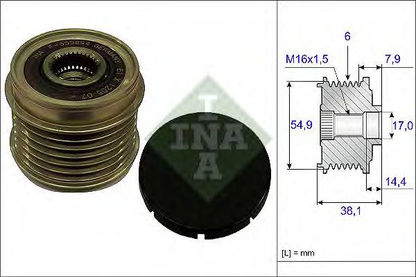 Шкив генератора INA, 535017610