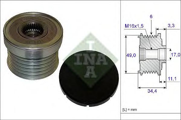 Шкив генератора INA, 535018310