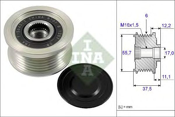 Подшипник обгонной муфты INA, 535022610