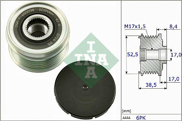 535 0273 10_шкив генератора! Nissan Teana III 2.5 13> INA, 535027310