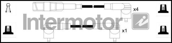 Комплект проводов зажигания INTERMOTOR, 73945