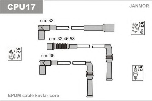 Комплект проводов JANMOR, CPU17