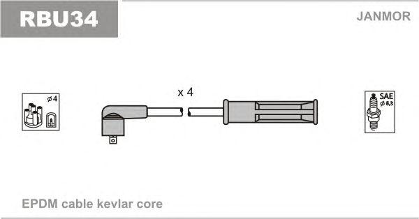 Комплект проводов JANMOR, RBU34