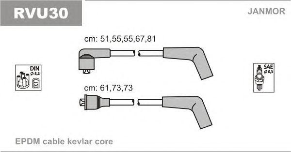 Комплект проводов зажигания JANMOR, RVU30
