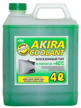 Антифриз ВСЕСЕЗОННЫЙ (4Л)AKIRA COOLANT -40 ЗЕЛЕНЫЙ  KYK, 54028