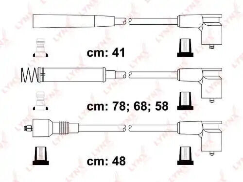 Провода высоковольтные OPEL Vectra A 1,8-2,0 88-95 Astra 1,4-1,6 91-98Vectra B 1,6 95-02Corsa 1,2-1,6Kadet E 1,4-1,6 LINX, SPE5939