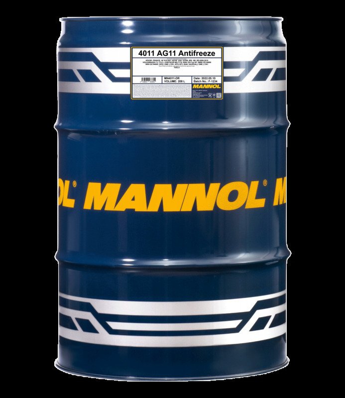 Антифриз Antifreeze AG11 -40 blue 208л MANNOL, MN4011DR