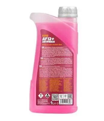 Антифриз Antifreeze AF 12-40 red прозр.кан 1л (1,08кг) MANNOL, MN40121