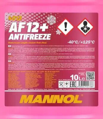 Антифриз MN4012-10_Antifreeze AF 12-40 red 10л. MANNOL, MN401210