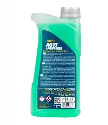 Антифриз Antifreeze AG13 -40 зел прозрачная кан 1л (1,08кг) MANNOL, MN40131